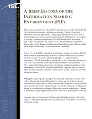 A BRIEF HISTORY OF THE INFORMATION SHARING ... - ISE.gov
