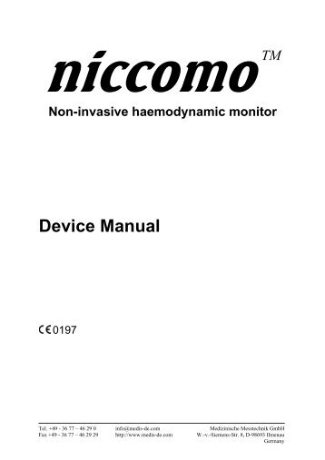 Device Manual -  MEDIS Medizinische MeÃƒÂŸtechnik GmbH