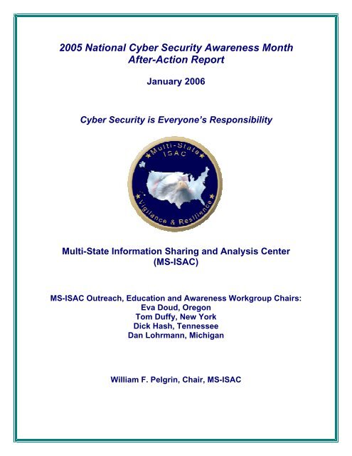 After-Action Report - Multi-State Information Sharing and Analysis ...