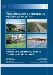 protection and management of coastal habitats in latvia - Piekrastes ...