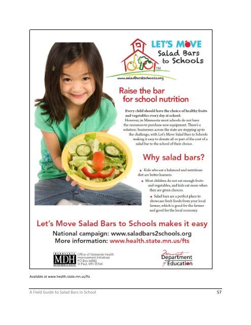 A Field Guide To Salad Bars In Schools - Minnesota Department of ...