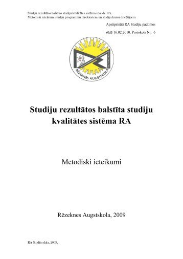 TERMINU SKAIDROJUMS - RÄzeknes Augstskola