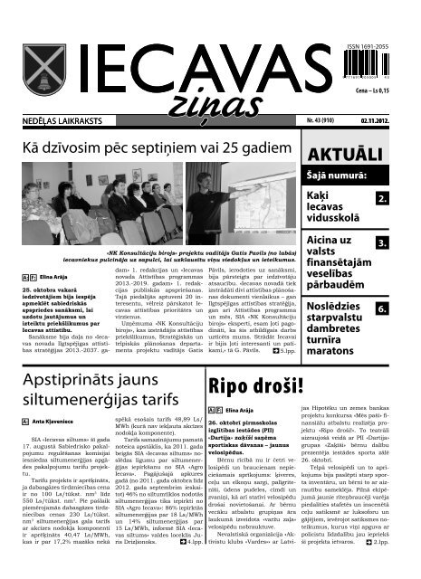 02.11.2012. (Nr. 43) - Iecavas novads