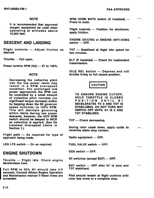 BHT-206B3-FM-1 - JET RANGER III FLIGHT MANUAL - MODEL ...