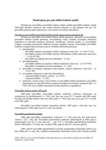 Skaidrojums par pašvaldību budžeta izpildi - Valsts kase