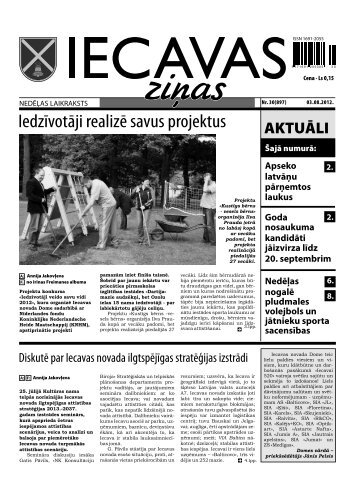 IedzÄ«votÄji realizÄ savus projektus - Iecavas novads