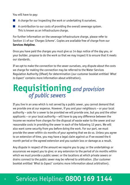 Sewerage leaflet - South West Water