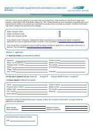 Application for a water supply (mains ... - South West Water