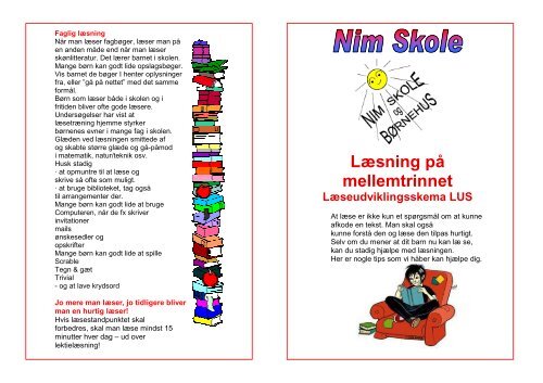 LÃ¦sning pÃ¥ mellemtrinnet LÃ¦seudviklingsskema LUS - Nim Skole