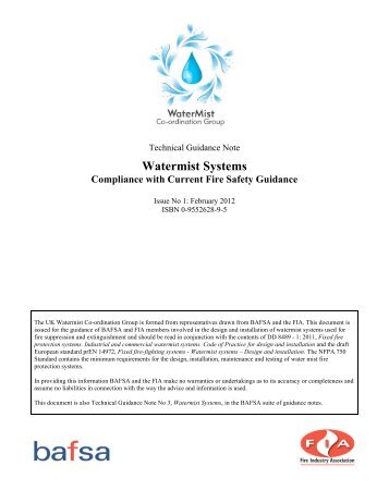 View article (pdf) - British Automatic Fire Sprinkler Association