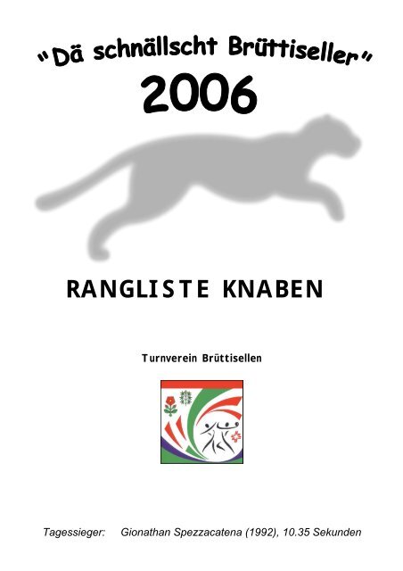 Rangliste Knaben - TV BrÃ¼ttisellen