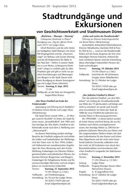 Ausgabe Nr. 20 - Dürener Geschichtswerkstatt