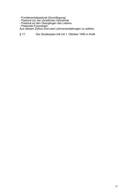 STUDIENPLAN - StudienServiceCenter Katholische Theologie