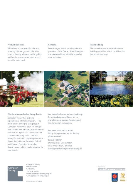 Download our corporate events brochure - Compton Verney