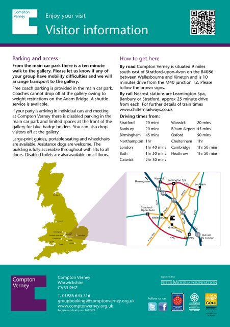 View a copy of our 2012 Travel trade and groups ... - Compton Verney