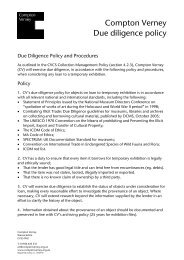 Download Compton Verney's Due Diligence Policy and Procedures