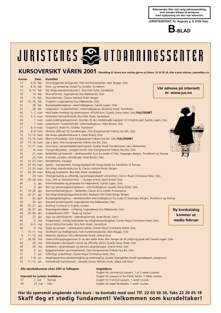 Juristkontakt 1 - 2001