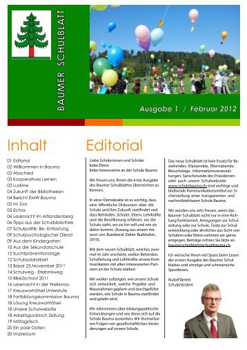 PDF Baumer Schulblatt Ausgabe 1 Februar 2012 - schulebauma.ch