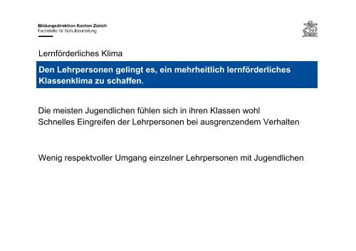 Evaluation Sekundarstufe - schulebauma.ch