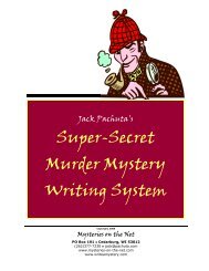 Super-Secret Murder Mystery Writing System - Mysteries on the Net