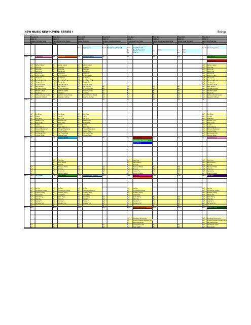 MASTER-SEATING 2013-2014 - Yale School of Music