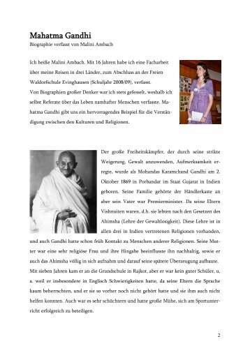 Mahatma Gandhi - Jugendforum Mithila