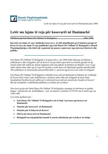 LetÃ«r me lajme tÃ« reja pÃ«r kosovarÃ«t nÃ« DanimarkÃ«