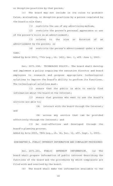 The Act - Texas Board of Professional Land Surveying