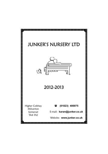 to open our catalogue for 2012 - Junker's Nursery for Specialist Plants