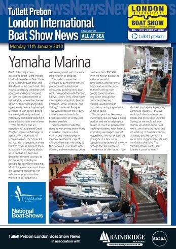 Yamaha Marina - London Boat Show