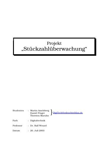Ausarbeitung mit Funktionsbericht usw. (PDF; ca. 160 KB)