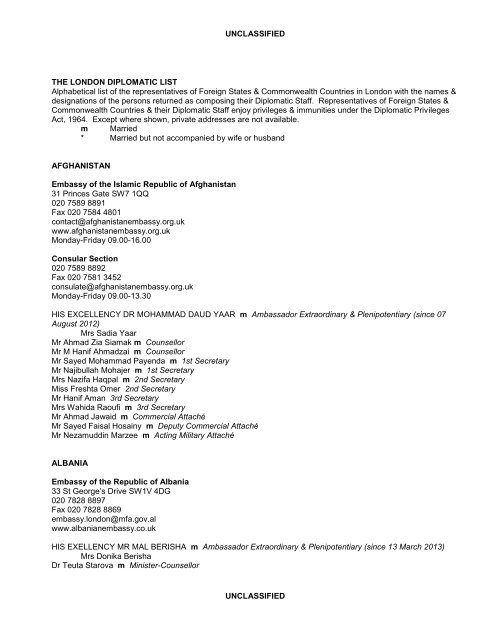 embassies in the UK - Gov.UK