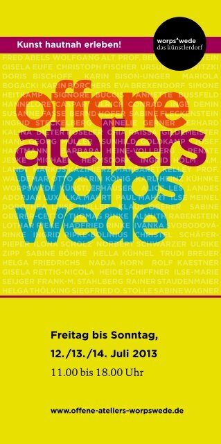 Offene Ateliers Worpswede