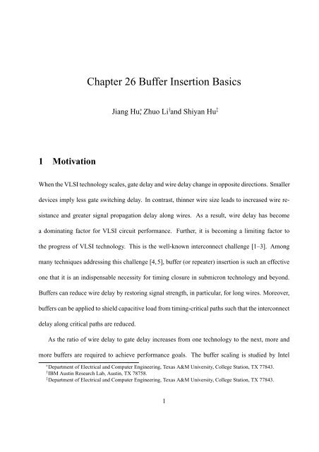 Buffer Insertion Basics - Computer Engineering & Systems Group ...