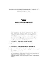 Exercices et solutions