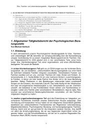 Allgemeiner TÃ¤tigkeitsbericht der Psychologischen Beratungsstelle