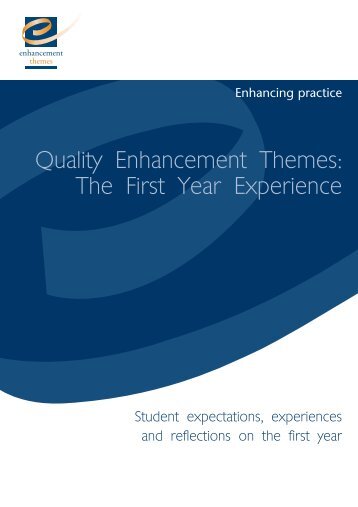 Student expectations, experiences and reflections on the first year