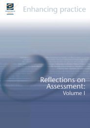 Reflections on Assessment: Volume I - the Enhancement Themes ...