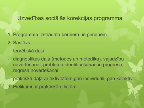 uzvedÄ«bas sociÄlÄs korekcijas un sociÄlÄs palÄ«dzÄ«bas programmu ...