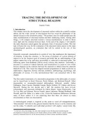 2 tracing the development of structural realism - Ioannis Votsis