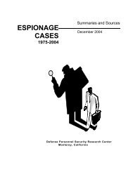 Espionage Cases 1975-2004 - Cryptocomb