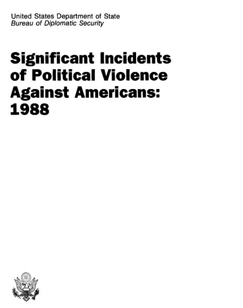 Significant Incidents of Political Violence Against Americans 1988