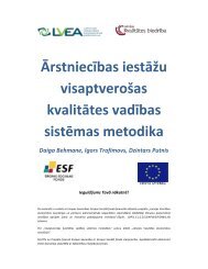 ÄrstniecÄ«bas iestÄÅ¾u visaptveroÅ¡as kvalitÄtes vadÄ«bas sistÄmas met[..]