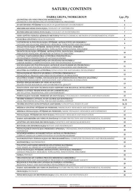 daugavpils universitÄtes 54. starptautiskÄs ... - DU conference