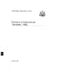 Patterns of International Terrorism in 1982