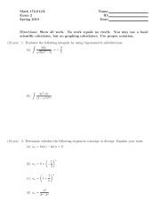 Math 172-01,02 Exam 2 Spring 2010 Name - WSU Vancouver ...