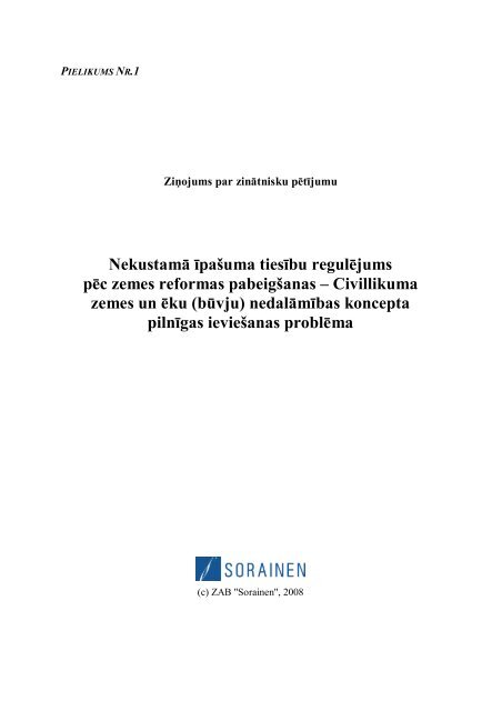 PAR: nekustamÄ Ä«paÅ¡uma tiesÄ«bu regulÄjums ... - Tieslietu ministrija