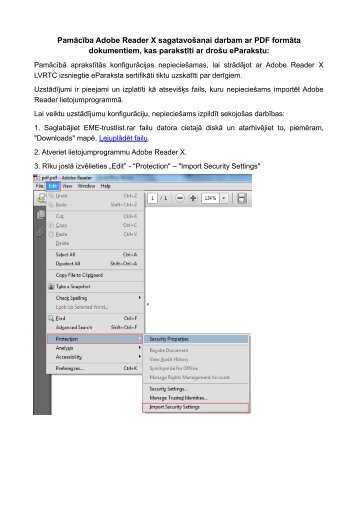 Adobe Reader X (.pdf) - eParaksts