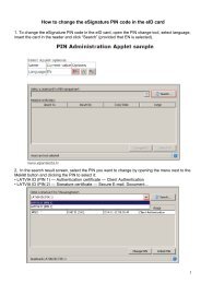 How to change the eSignature PIN code in the eID card - eParaksts