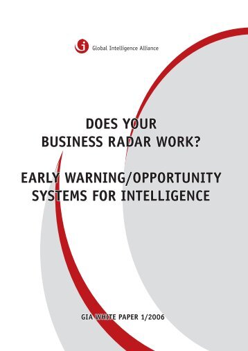 Early Warning / Opportunity System for Intelligence - GCC Consulting